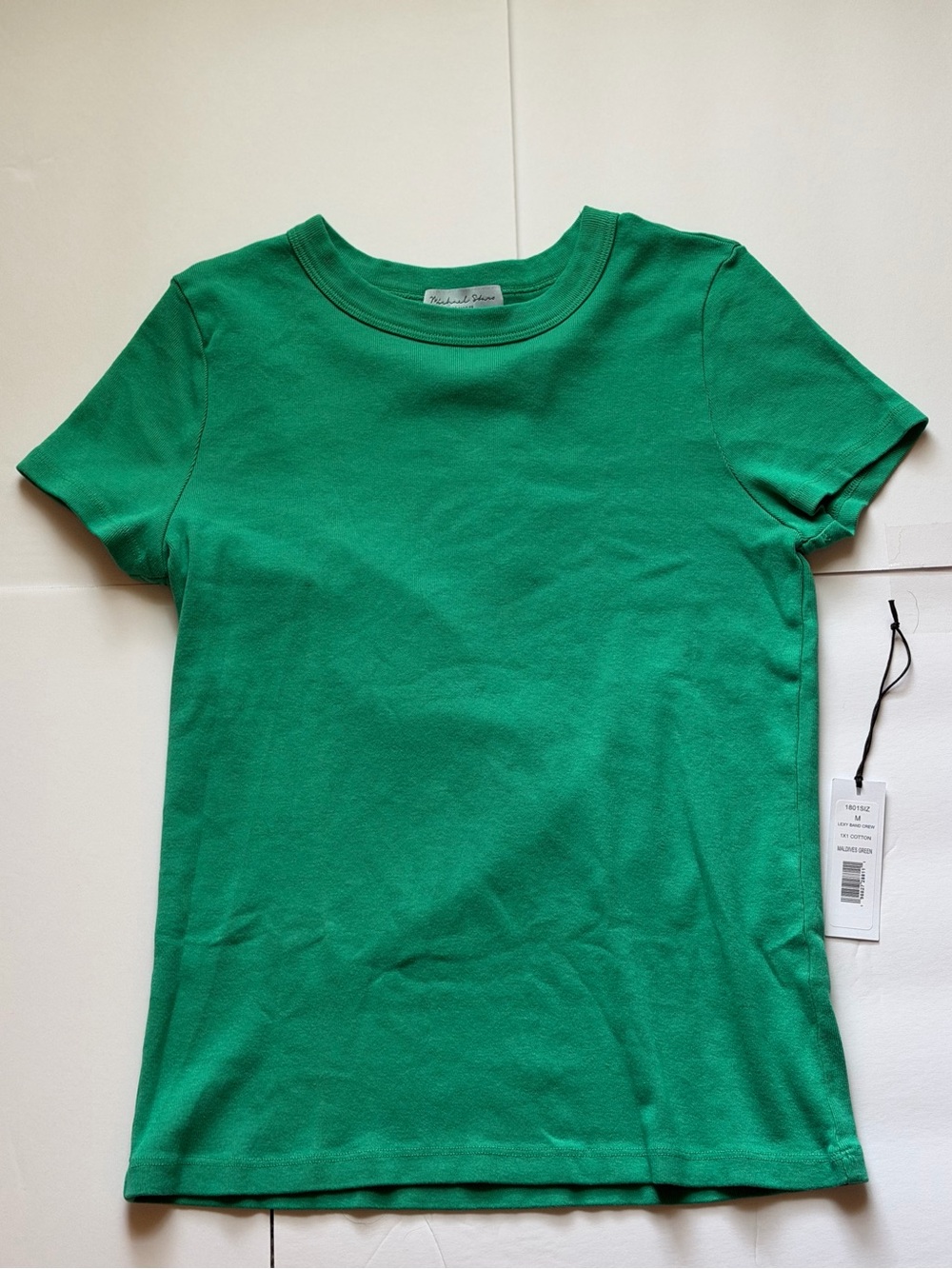 Michael Stars Lexy Band Crew Size M in Maldives Green NWT